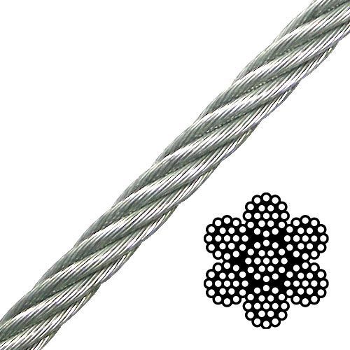 1/8" 7x19 Galvanized Aircraft Cable - 2000 lbs Breaking Strength Questions & Answers