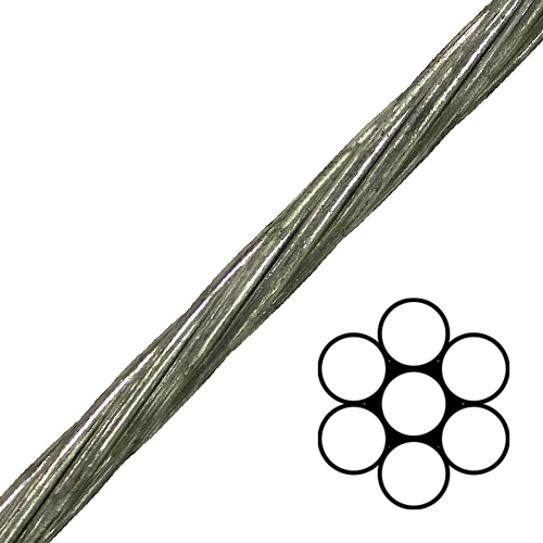 1/2" 1x7 EHS Galvanized Guy Strand Cable - 26900 lbs Breaking Strength Questions & Answers