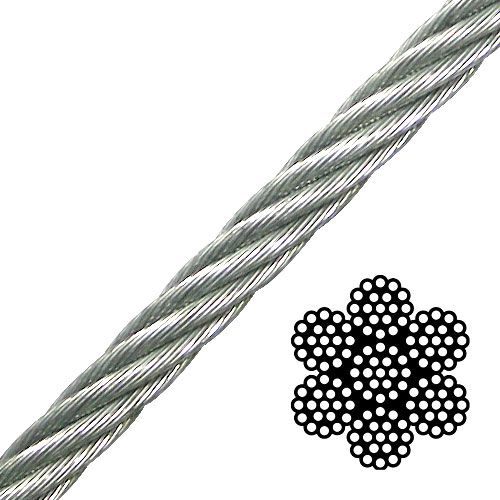 1/4" 7x19 Galvanized Aircraft Cable - 7000 lbs Breaking Strength Questions & Answers