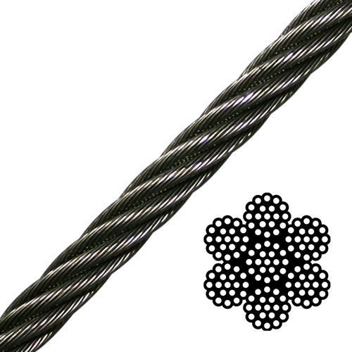 3/16" 7x19 Black Galvanized Aircraft Cable - 4200 lbs Breaking Strength Questions & Answers