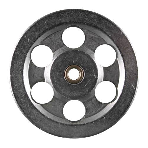 I think of the width on a wheel as the thickness, so how THICK is the pulley at it's THICKEST, and is the bearing area the widest part protuding past the side walls of the pulley?