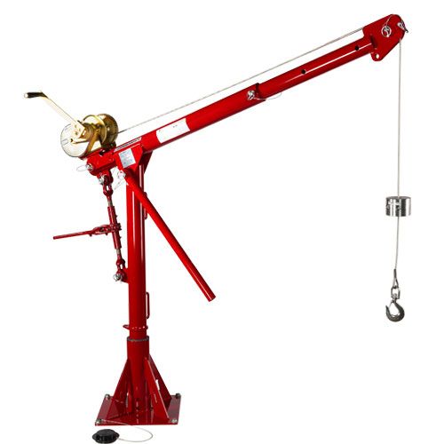 I need to get 3 of these davit cranes and install them on a concrete pad ready to use. Does this item come all together? Crane, base, hand winch, cable, etc.?