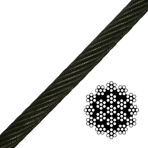 9/16" 19x7 Spin-Resistant Wire Rope - 27200 lbs Breaking Strength Questions & Answers