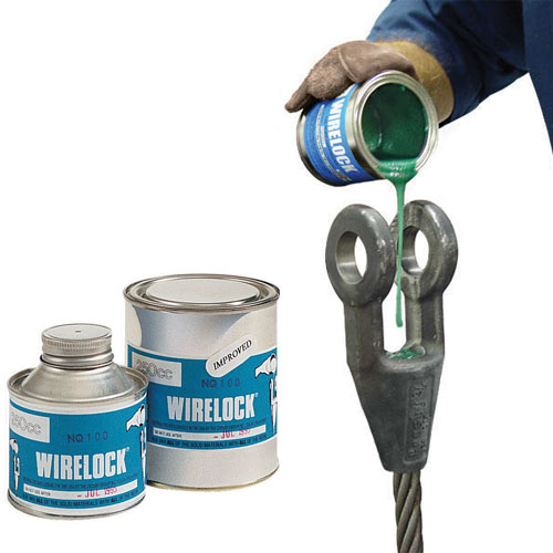 Can this product be used on/in a socket for stainless steel wire--300, 304, 316, etc.?  Also what fluid/chemical is used to clean/etch the stainless steel wires prior pouring the Wirelock?  Thanks for your time in advance.