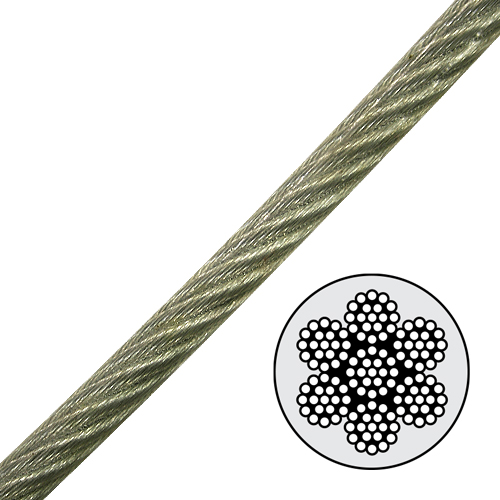 3/16" - 1/4" PVC Coated Galvanized Aircraft Cable - 4200 lbs Breaking Strength Questions & Answers