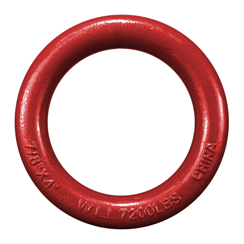 7/8" x 4" Weldless Round Ring - 7200 lbs WLL Questions & Answers