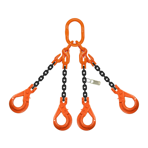 3/8" x 20 ft Type CDFXA4BK Adjustable 4-Leg Grade 100 Chain Sling - 22900 lbs WLL Questions & Answers