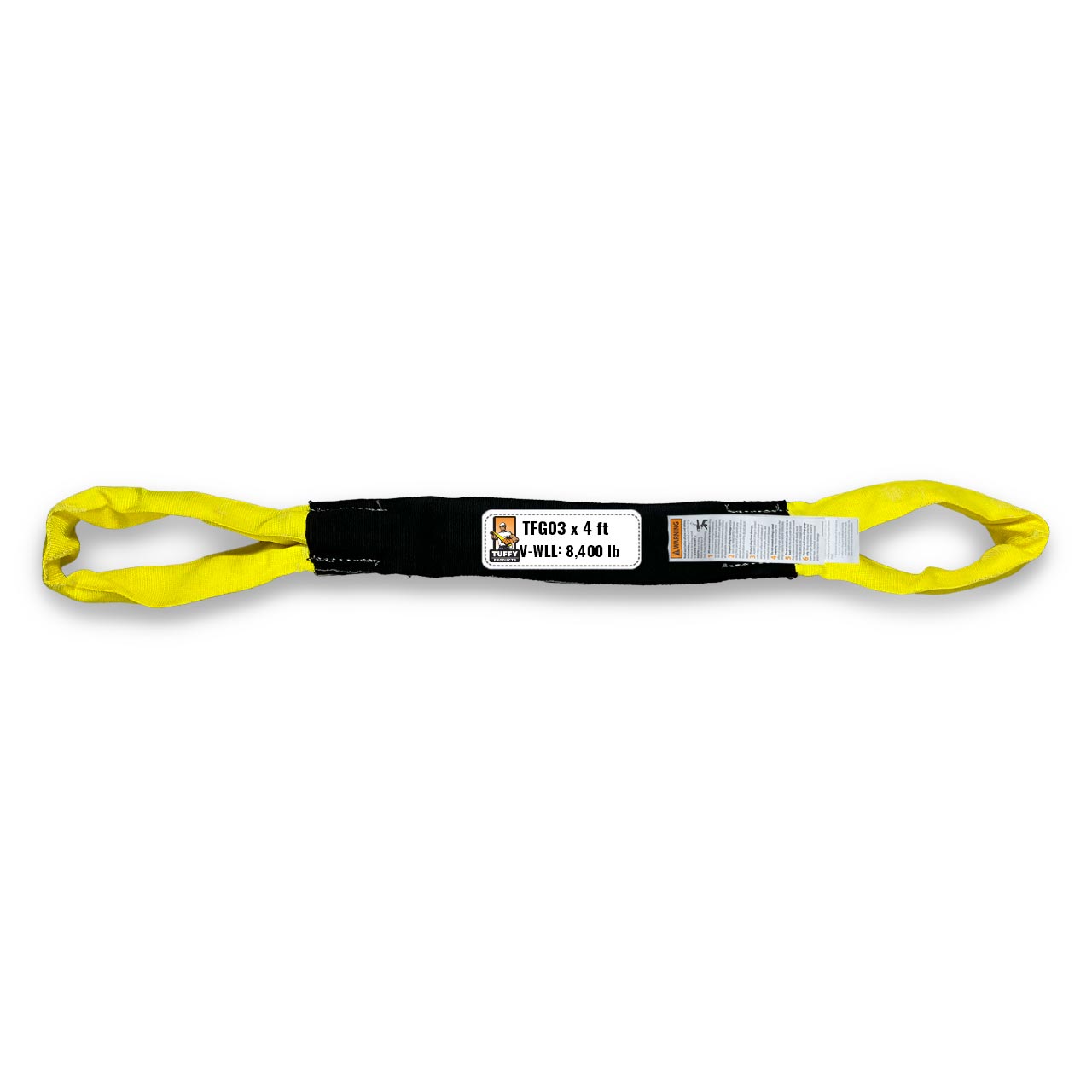 Tuffy Yellow 4 ft Eye & Eye Flexi-Grip Round Sling - 8400 lbs WLL Questions & Answers