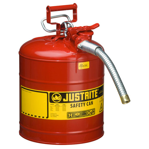 Justrite 5 Gallon Type 2 Red Safety Gas Can | 1" Hose Questions & Answers