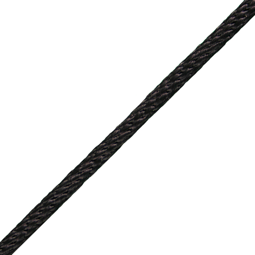 1/8" Nylon Solid Braid Rope | Black - 575 lbs Breaking Strength Questions & Answers