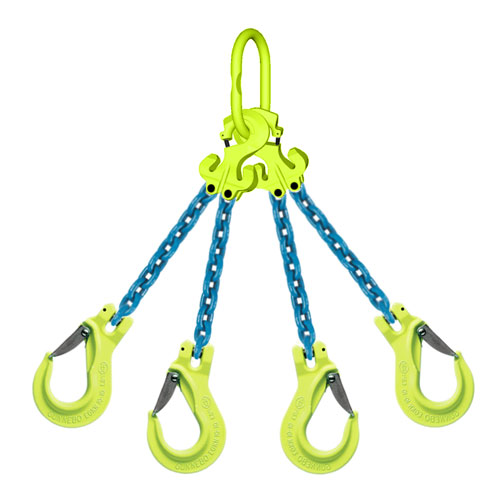 Gunnebo 5/16" x 15 ft TG4-EGKN GrabiQ Adjustable 4-Leg Grade 100 Chain Sling - 14800 lbs WLL Questions & Answers