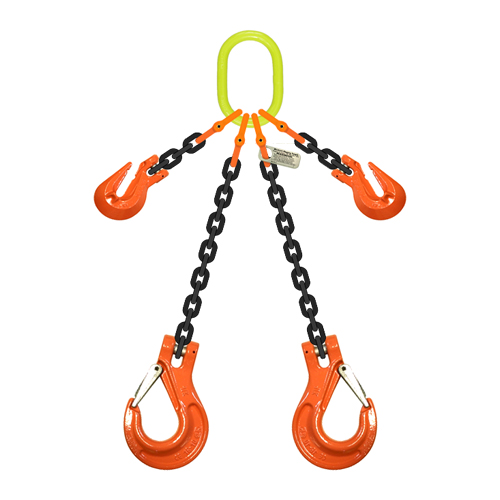 1/2" x 5 ft Type ADOS Adjustable 2-Leg Grade 100 Chain Sling - 26000 lbs WLL Questions & Answers