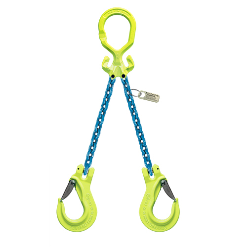 Gunnebo 5/8" x 10 ft Type MGD-EGKN GrabiQ Adjustable 2-Leg Grade 100 Chain Sling - 39100 lbs WLL Questions & Answers