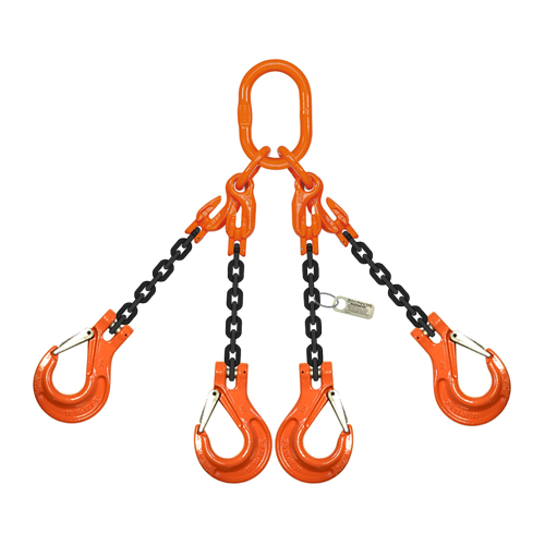 9/32" (1/4") x 5 ft Type CDFXA4S Adjustable 4-Leg Grade 100 Chain Sling - 11200 lbs WLL Questions & Answers