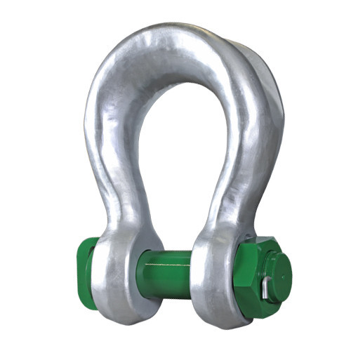 Is the Working Load Limit (WLL) for Van Beest Green Pin shackles in short tons or metric tons?